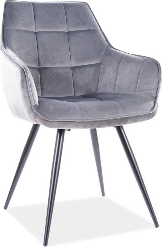 Signal Krzesło LILIA VELVET szare