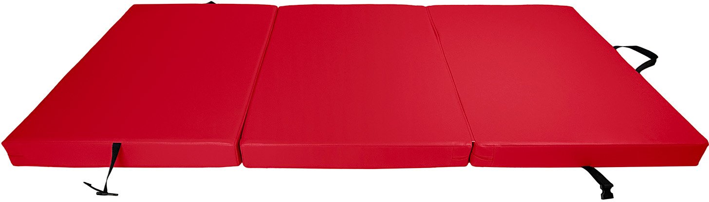 UnderFit Materac gimnastyczny składany trzyczęściowy 210 x 100 x 10 cm czerwony