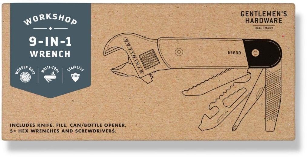 Multitool z kluczem nastawnym 9w1 Kraft