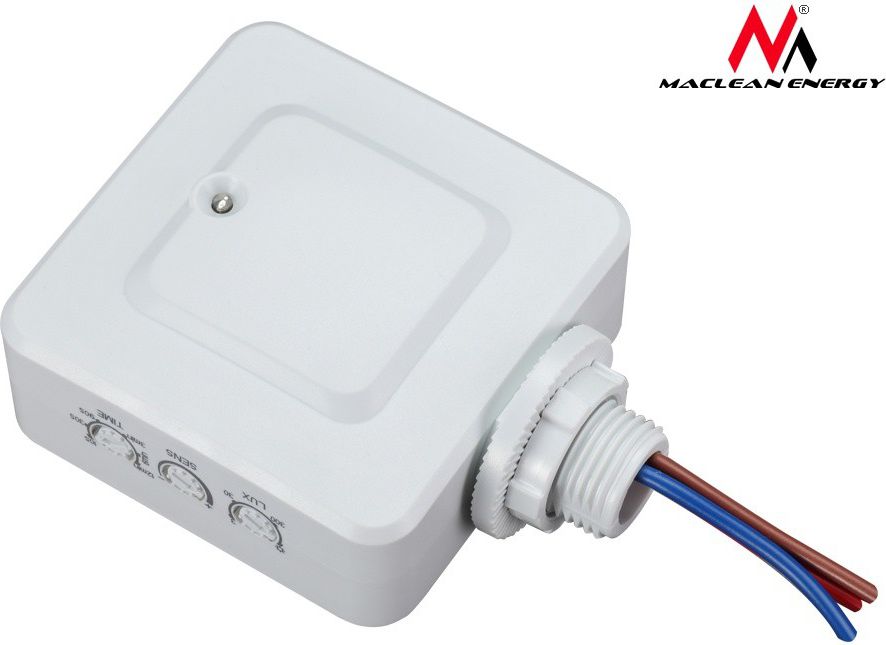 Maclean Czujnik ruchu mikrofalowy do zabudowy MCE137, 1200W zasięg 4m-10m (MCE137)