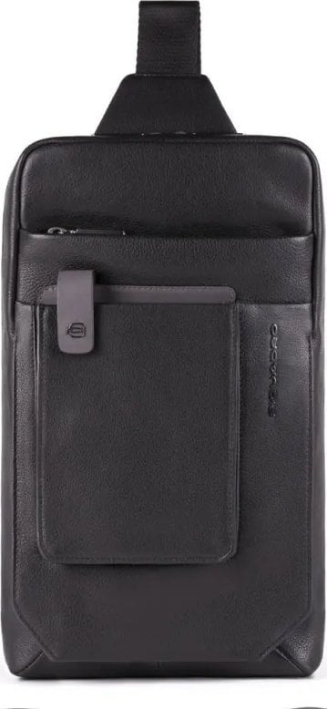 Piquadro Piquadro, Tallin, Leather, Bag, Mono Sling, Black, For Men, 20 x 33 x 5 cm For Men
