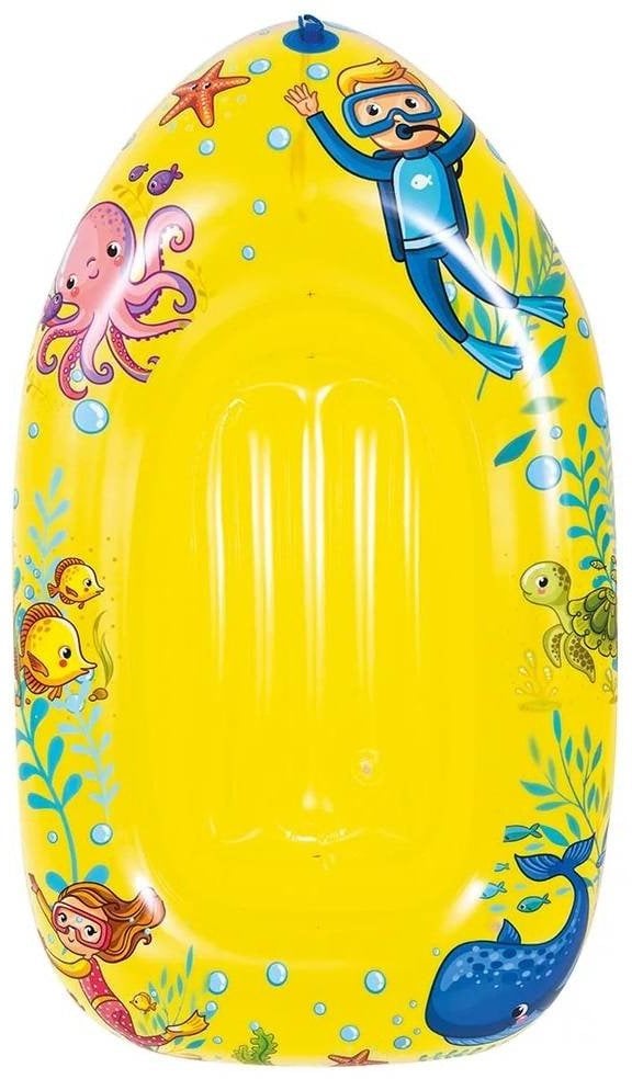 DMUCHANA ŁÓDKA DO PŁYWANIA 112x70CM 37593 ŻÓŁTY