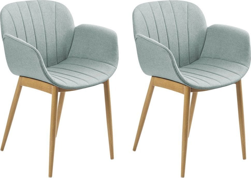Beliani Zestaw 2 krzeseł do jadalni miętowy ALICE