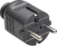 Bachmann Wtyczka z uziemieniem BACHMANN, czarna, niełamliwa, z możliwością montażu