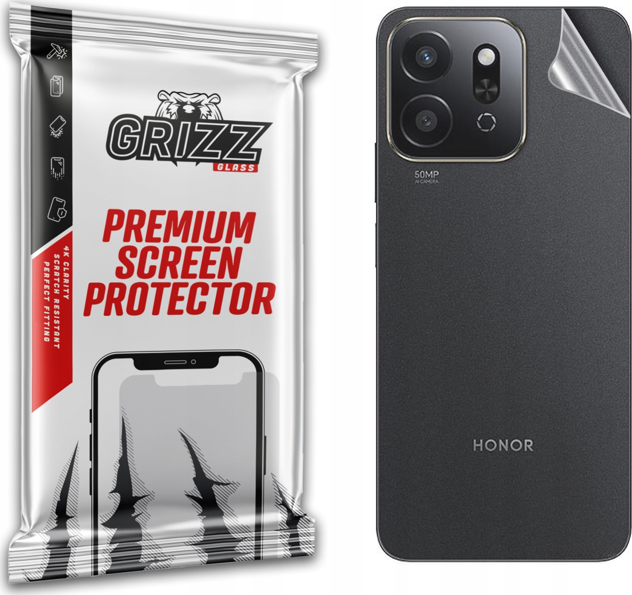 Folia na tył GrizzGlass SatinSkin do Honor Play 9T 5G