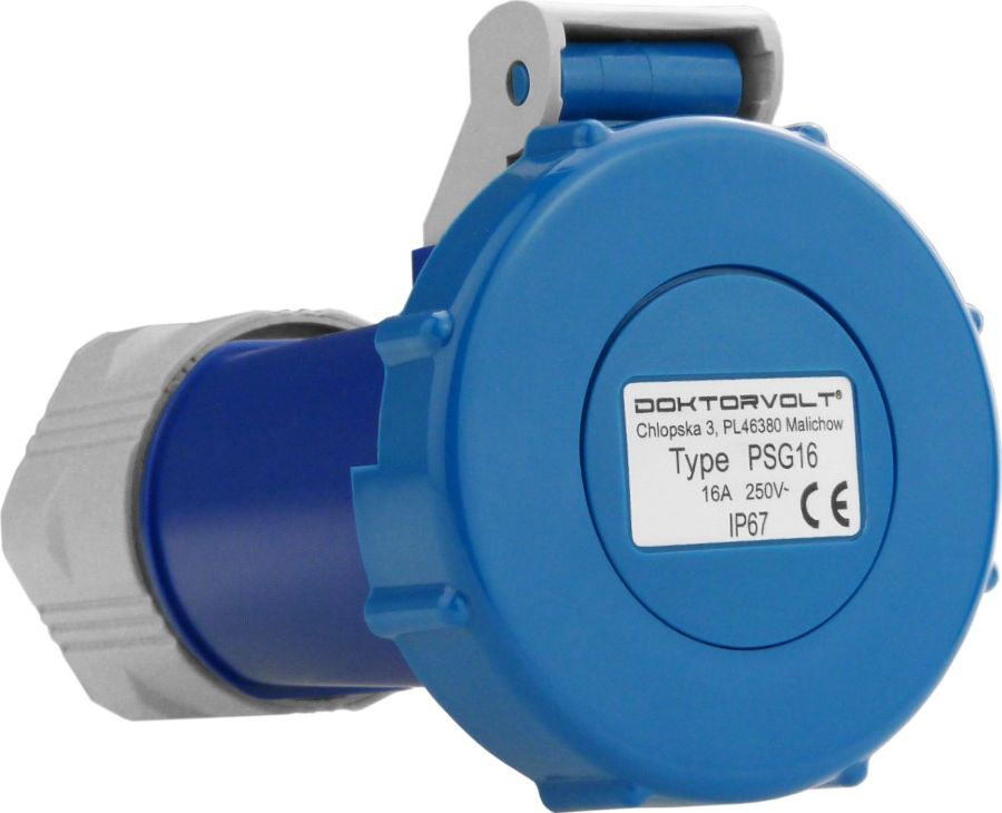 Doktorvolt Gniazdo przenośne 230V 16A IP67 system francuski Doktorvolt 6589