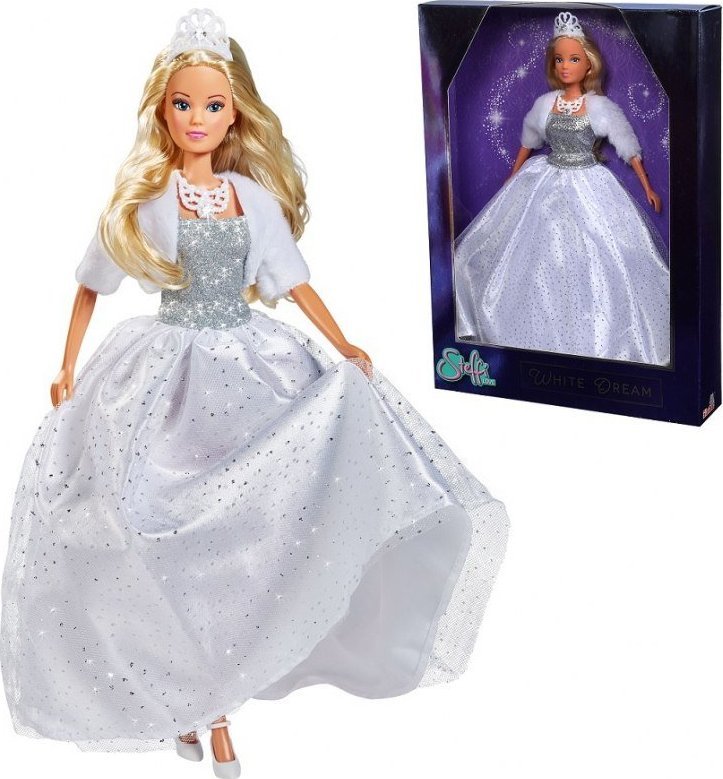 Simba SIMBA Lalka Steffi Biały Sen w Sukni Ślubnej Balowej