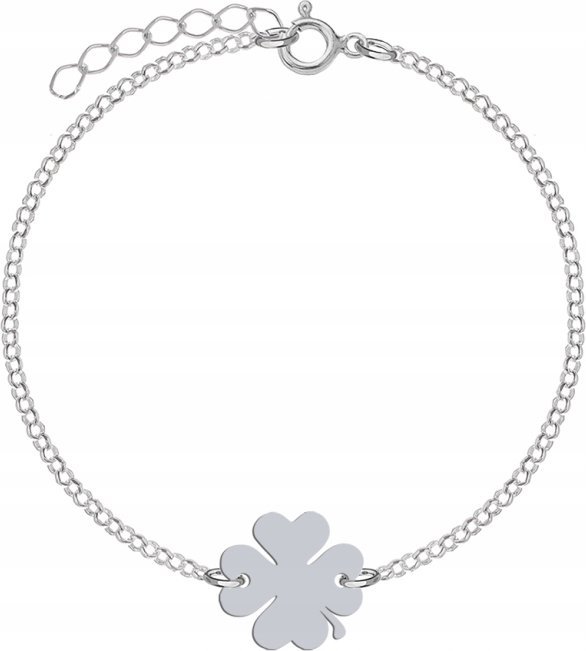 Radziszewska Jewellery Bransoletka Srebrna z Koniczyną Koniczynka na szczęście Dzień Kobiet