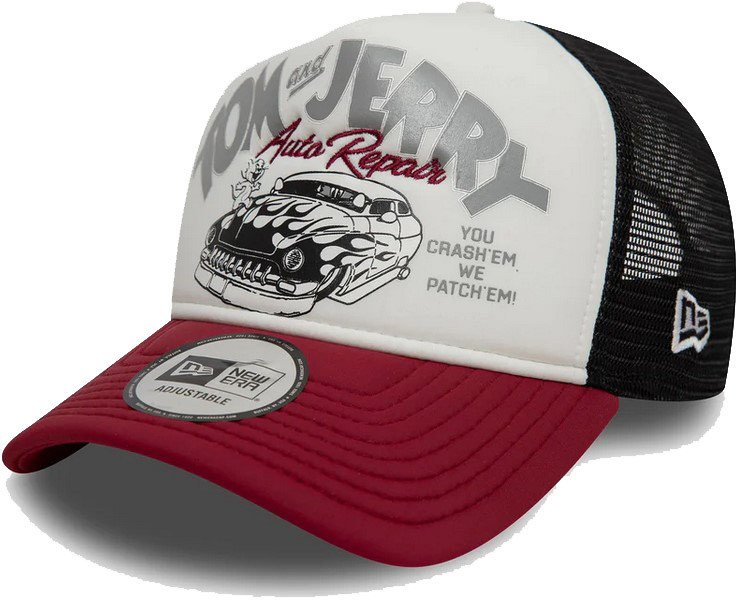 Czapka Trucker NEW ERA z daszkiem Tom & Jerry White 9FORTY A-Frame