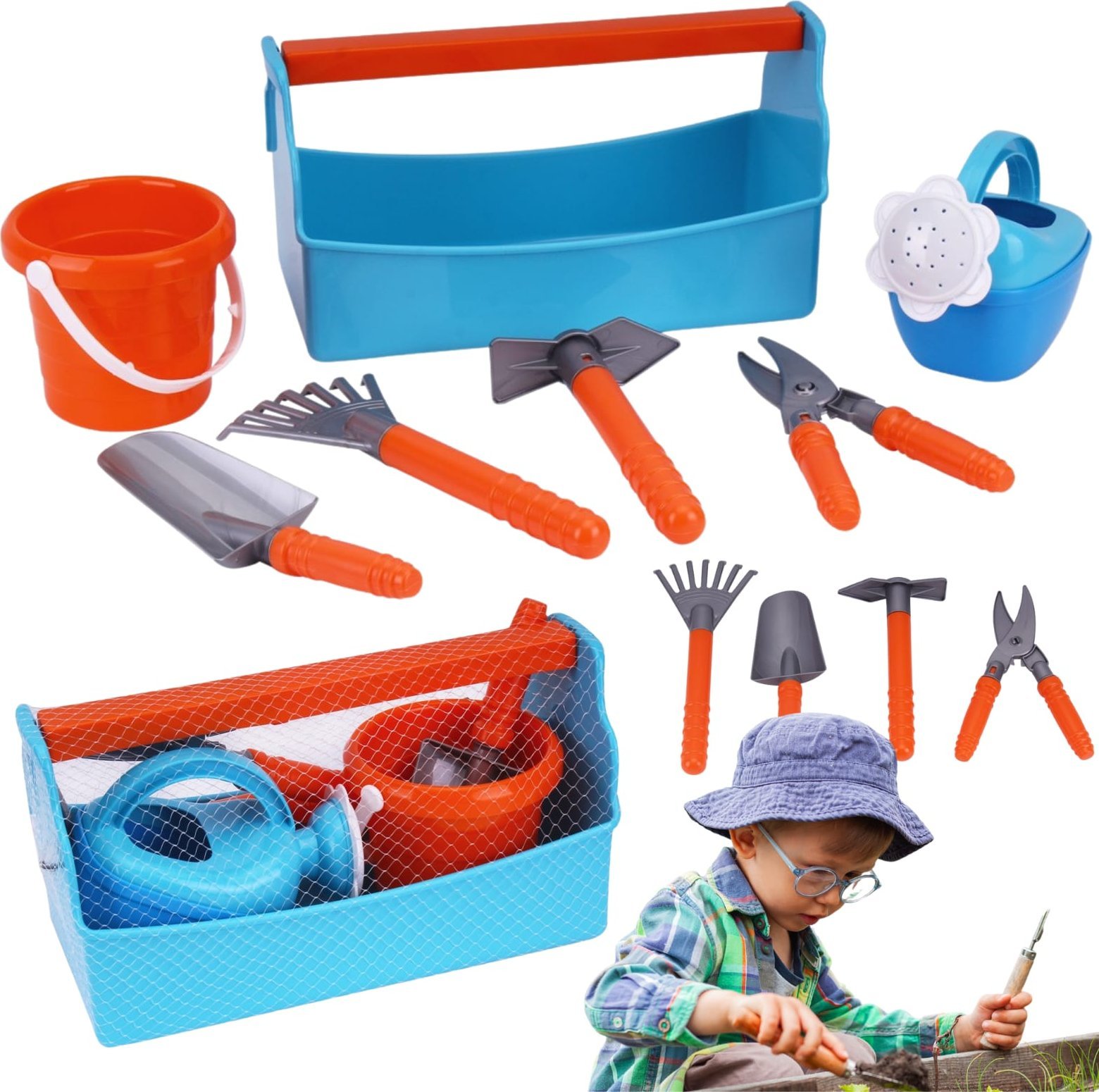 Technok Zestaw Ogrodnika Narzędzia Ogrodnicze Dla Dzieci Duży Organizer