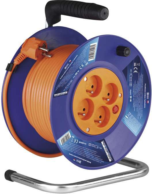 Emos Przedłużacz bębnowy z uziemieniem 4 gniazda 50m (P19450)