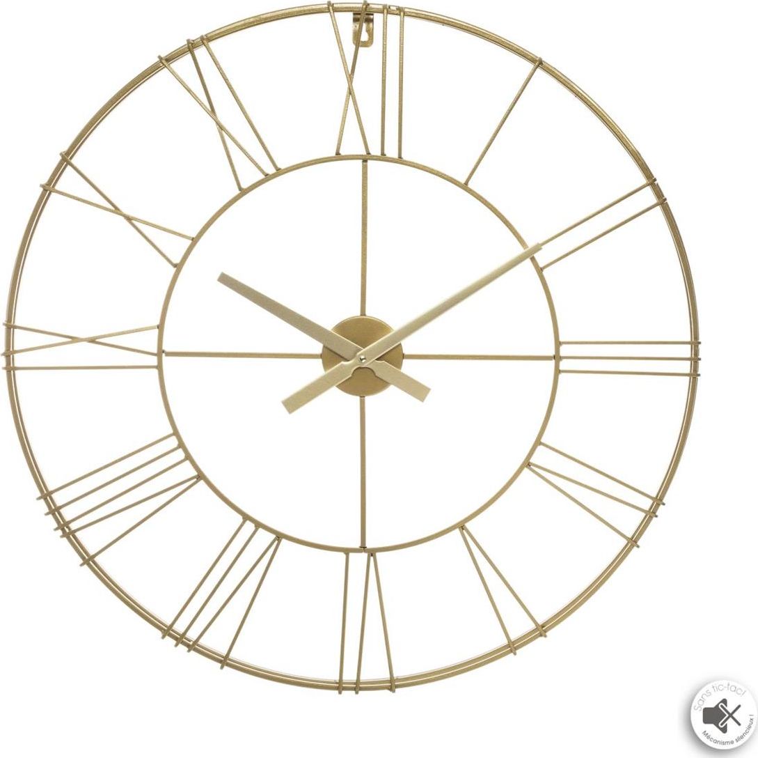 Atmosphera Złoty zegar ścienny Cason Gold