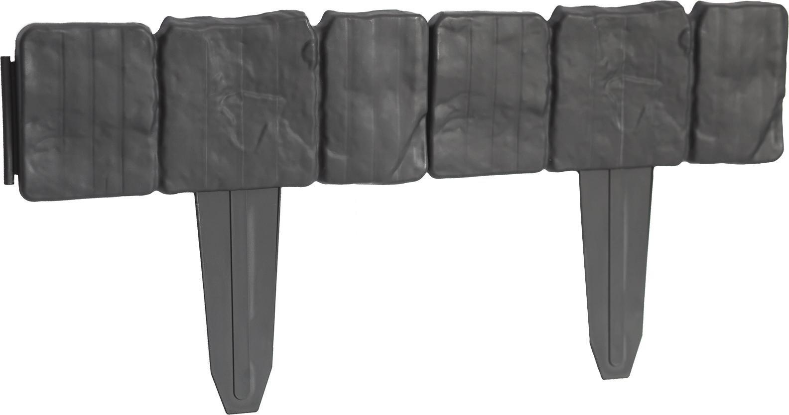 GSG24 Palisada obrzeże do trawnika imitacja kamienia STONE 2.5m - szara Palisada obrzeże do trawnika imitacja kamienia STONE 2.5m - szara