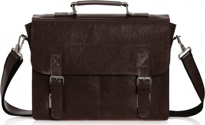 BRĄZOWA SKÓRZANA TORBA LISTONOSZKA NA RAMIĘ SOLOME LAGO 03