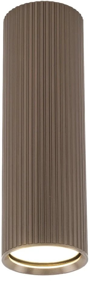 Sufitowa lampa do salonu Tune 11028 ryflowana tubka brązowy