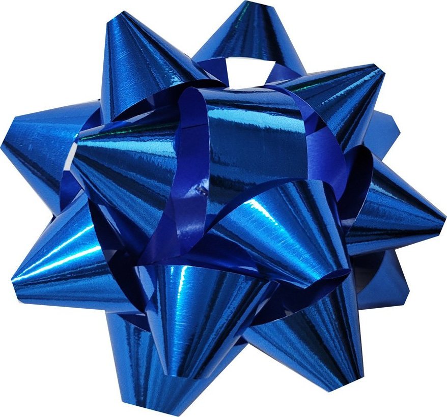 Fastima Rozetka Niebieska KOKARDA do prezentów 9cm 1M