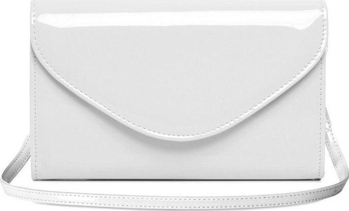 BIAŁA KOPERTÓWKA TOREBKA WIZYTOWA SOLOME S2 NA PASKU