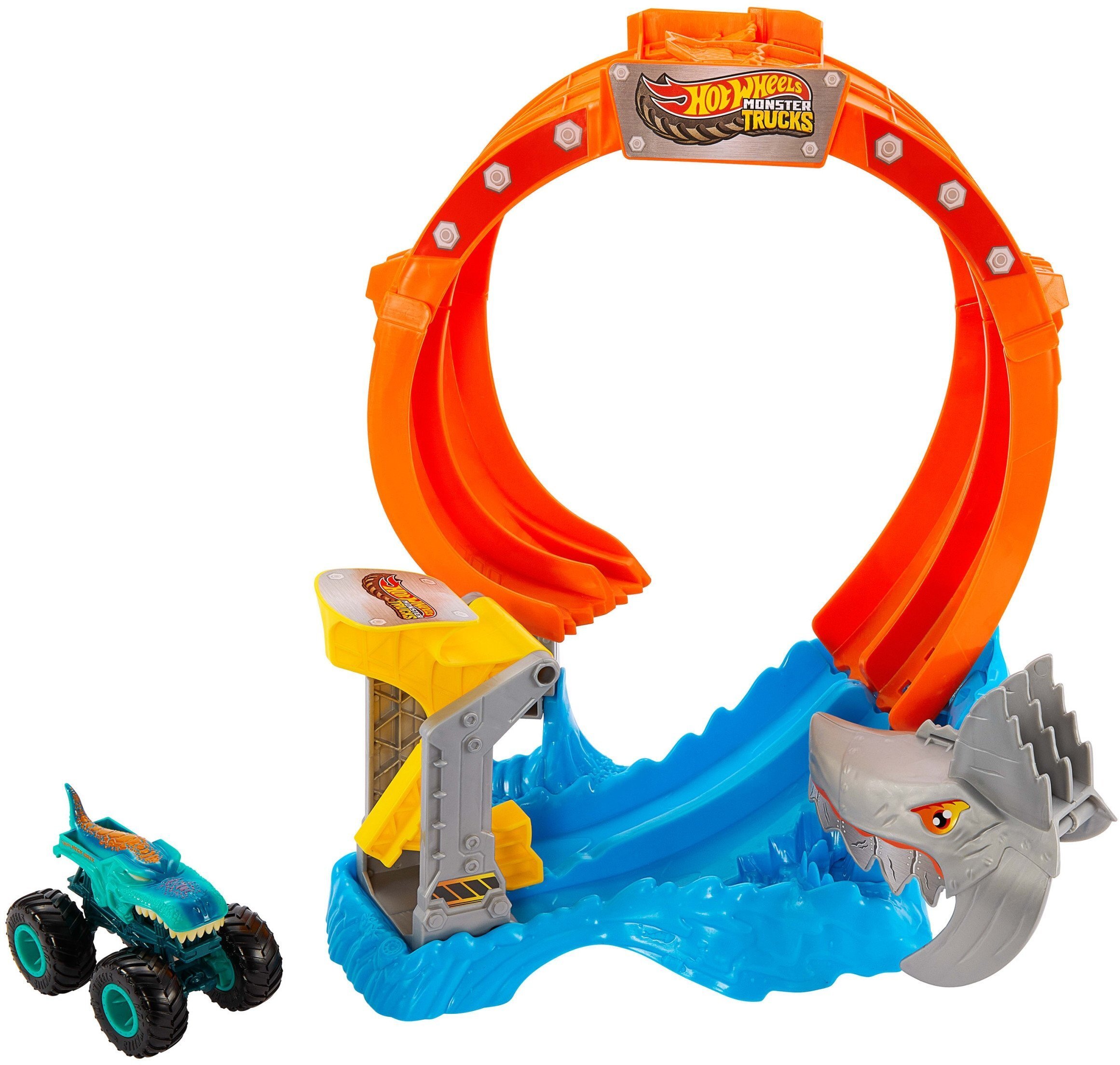 Mattel Tor samochodowy Hot Wheels Monster Trucks Pętla rekina JFR08 (256429)