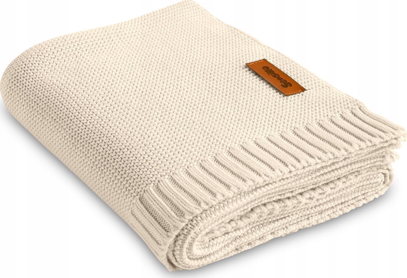 Sensillo KOCYK BAMBUSOWO-BAWEŁNIANY 80X100 CM CAPPUCINO