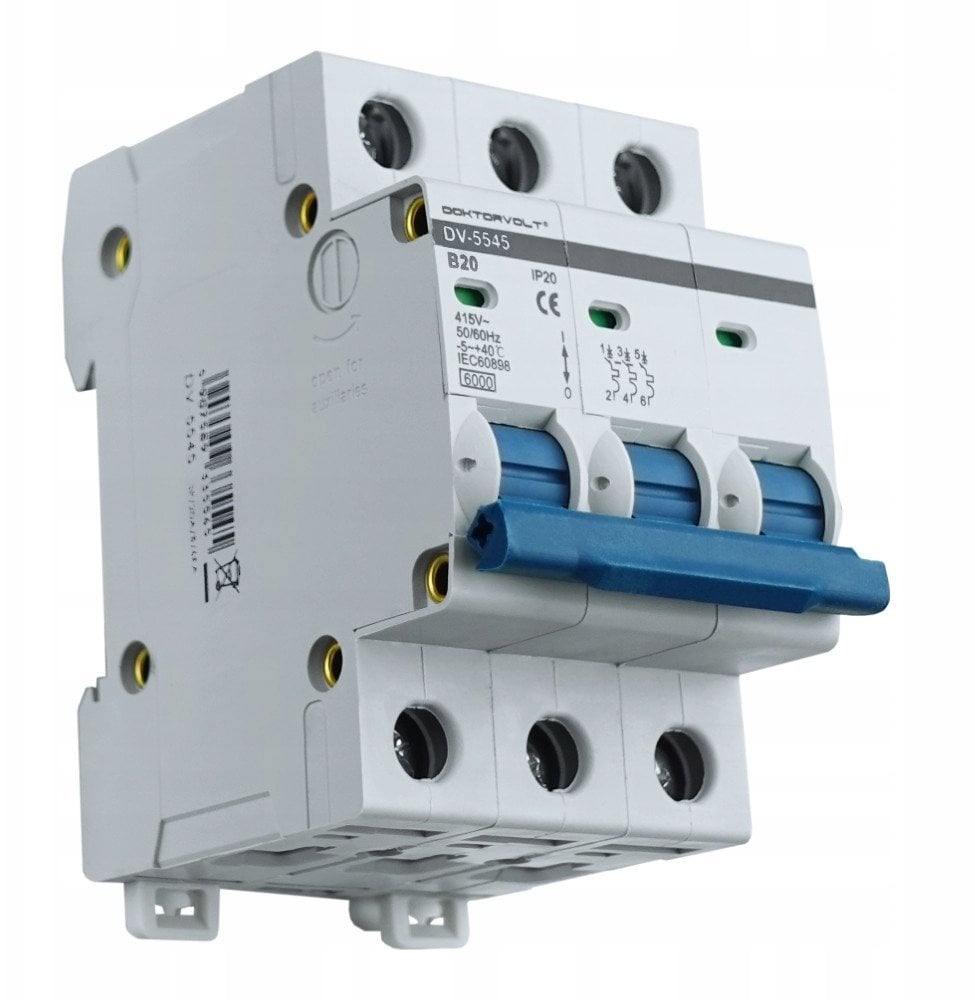 Wyłącznik nadprądowy 3P C 20A 6kA AC 5545