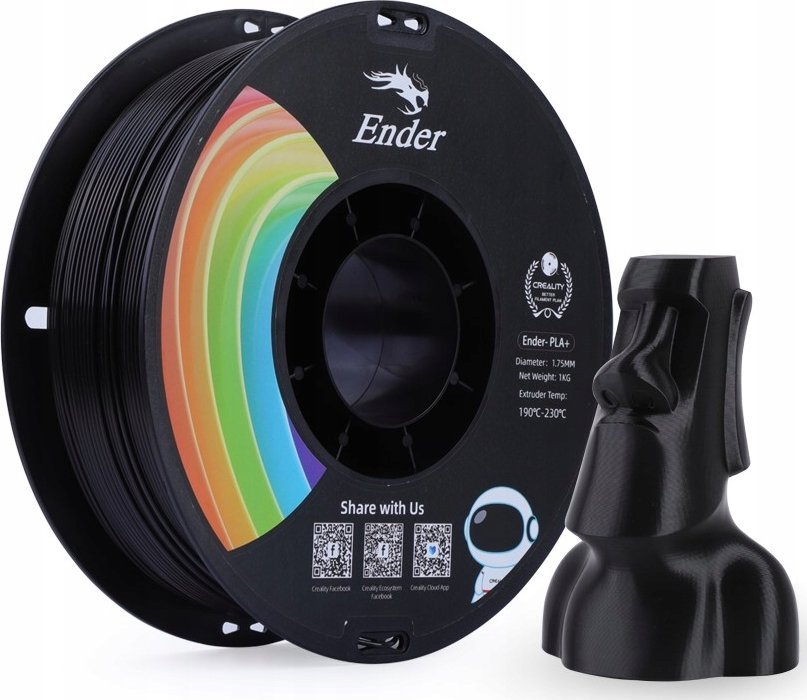 Creality Filament Ender-PLA Plus 1kg 1,75mm Black (3301010306)