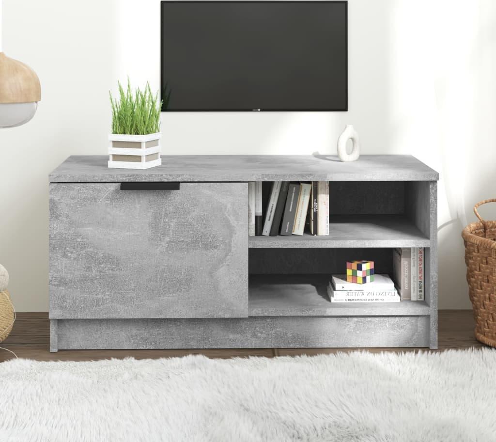 vidaXL Szafka pod telewizor, szarość betonu, 80x35x36,5 cm