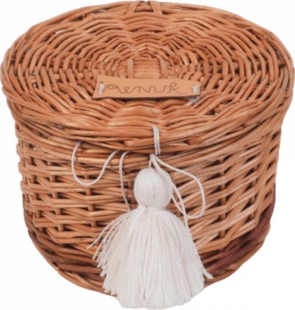 Wnuk Szkatułka okrągła z pomponem (14cm)