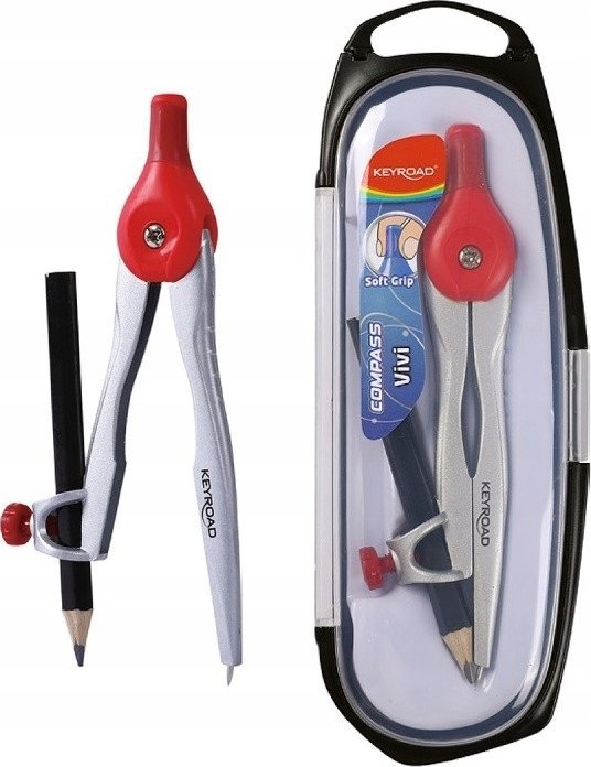 PBS Connect Cyrkiel KEYROAD Vivi metalowy, z ołówkiem, w etui KR971484 p10, mix cena za 1 szt