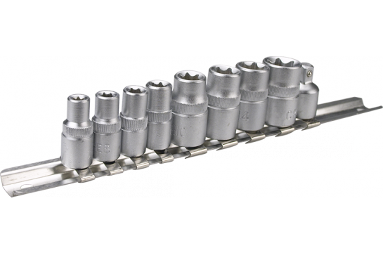 Topex Zestaw nasadek Torx 1/4" 3/8" E5-E16 10szt. (39D375)