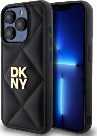 DKNY DKHCP15LPQDSLK iPhone 15 Pro 6.1" black/black Quilted Stack Logo