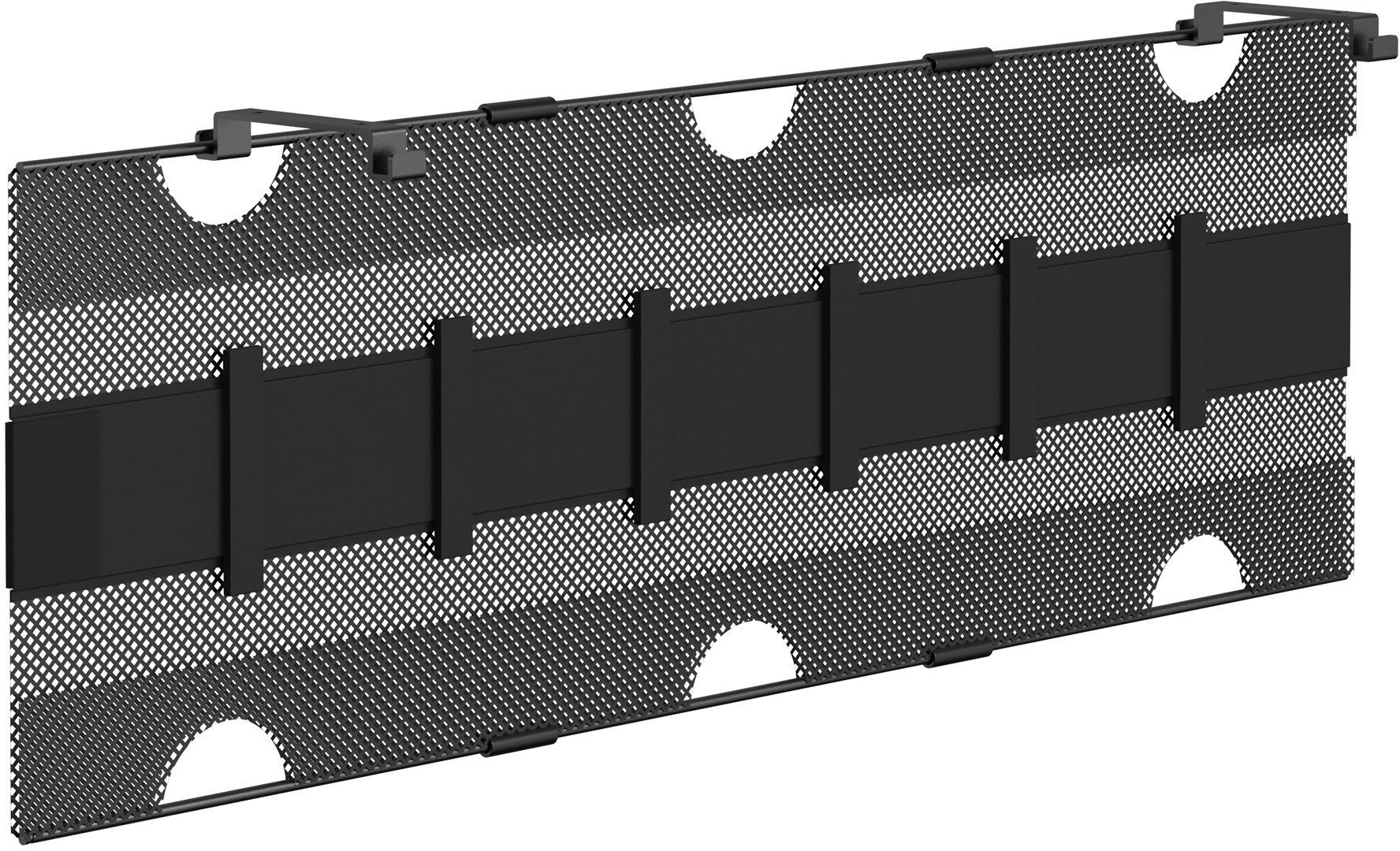 InLine InLine® Storage net with hook-and-loop straps, for under-table mounting, black