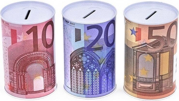 Skarbonka metalowa ealuta euro MIX