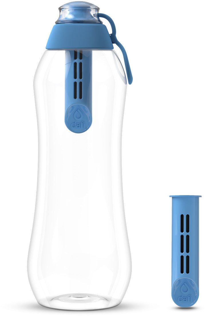 Butelka filtrująca niebiańska 0,7l + 2 filtry węglowe