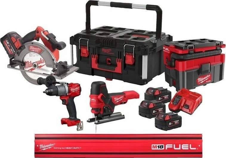 Zestaw elektronarzędzi Milwaukee 10-elementowy (M18 FPP4L-124P)