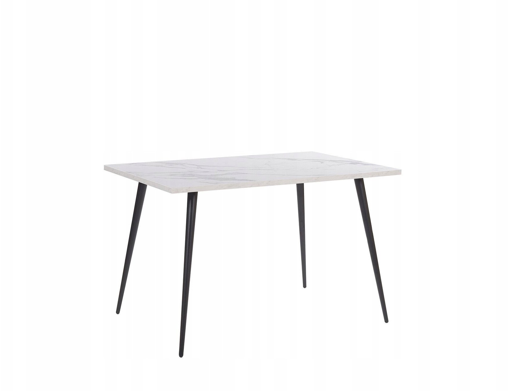 Beliani Stół do jadalni 120 x 80 cm efekt marmuru biało-czarny SANTIAGO!