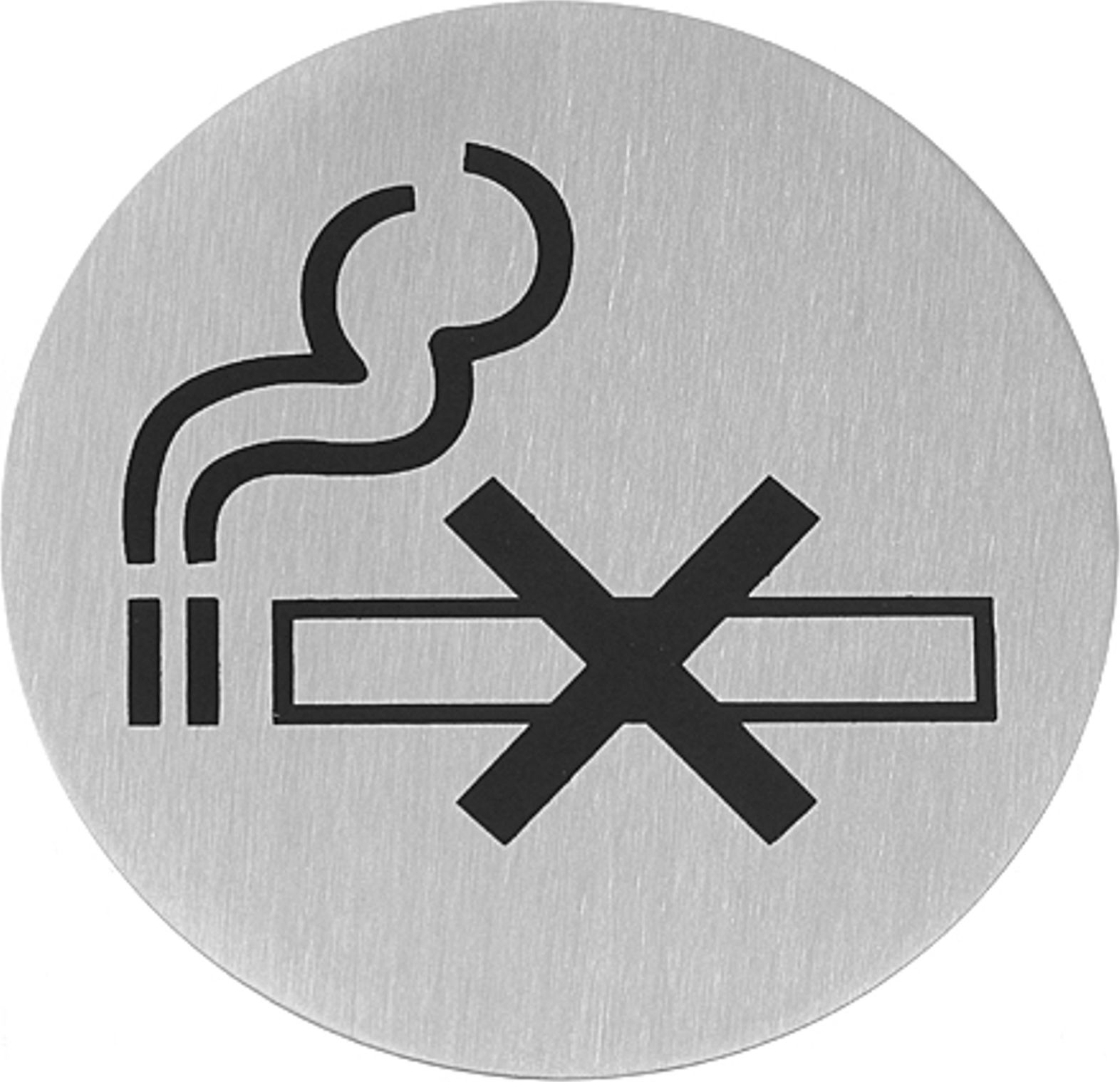 Hendi Tabliczka informacyjna samoprzylepna ZAKAZ PALENIA stal nierdzewna śr. 75mm - Hendi 663639 Tabliczka informacyjna samoprzylepna ZAKAZ PALENIA st