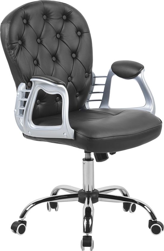 Krzesło biurowe Beliani Princess Czarne