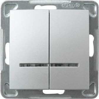 Ospel Łącznik świecznikowy Impresja z podświetleniem srebrny (ŁP-2YS/m/18)