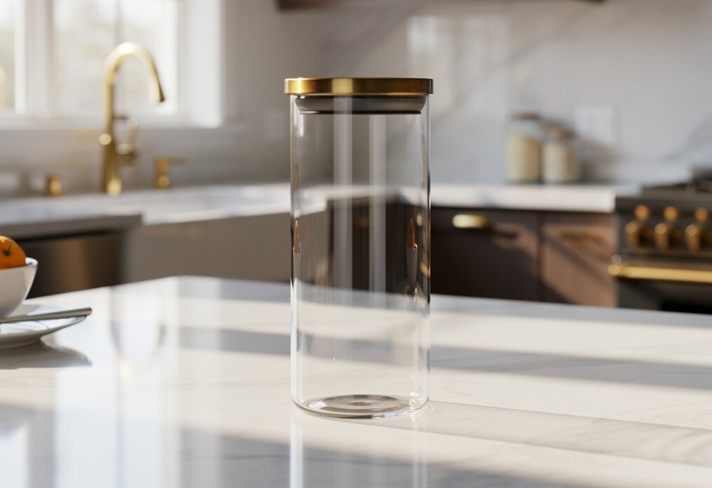 Słoik szklany 1200 ml Złota nakrętka 467395