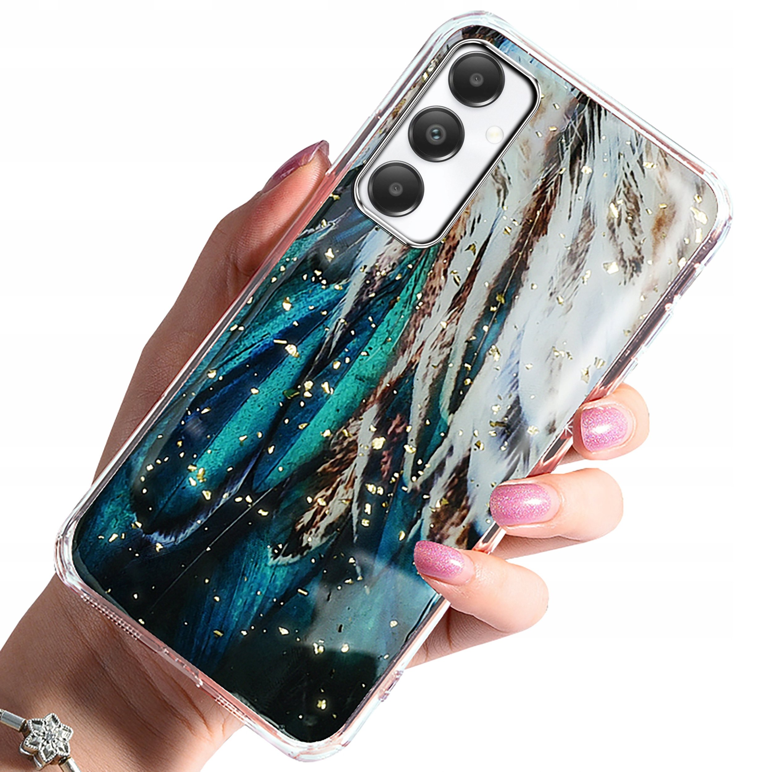 Etui do Samsung Galaxy A05s Case Glamour PLECKI + Szkło OCHRONNE 9H