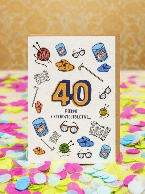 Nadwyraz.com Karnet Urodziny - Piękni czterdziestoletni