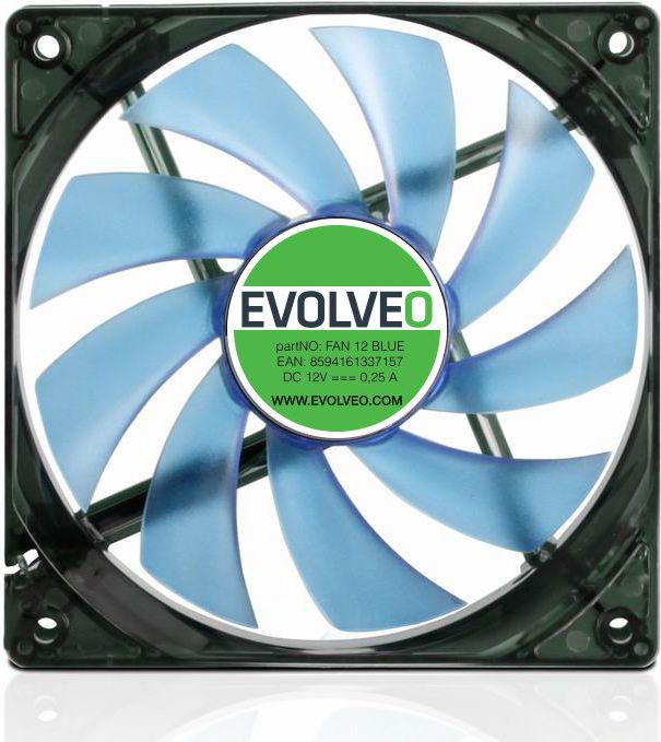 Wentylator Evolveo FAN 12 BLUE