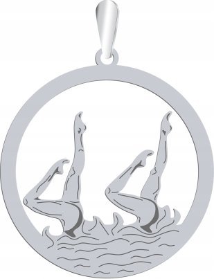 Radziszewska Jewellery Srebrna Zawieszka Pływanie Synchroniczne GRAWER