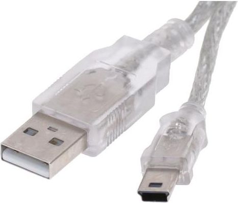 Kabel USB Logo USB-A - miniUSB 0.6 m Przezroczysty (31184)