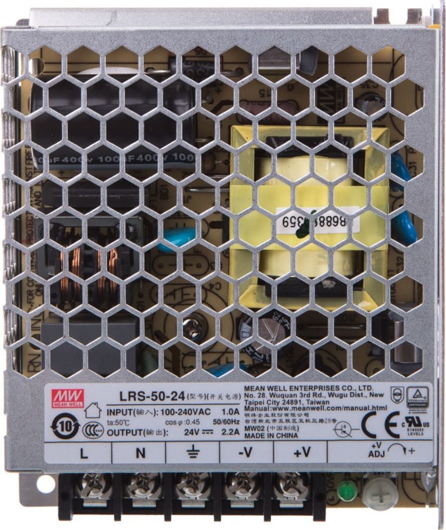 Mean Well Zasilacz do montażu wewnętrznego 24V 2,2A 53W LRS-50-24