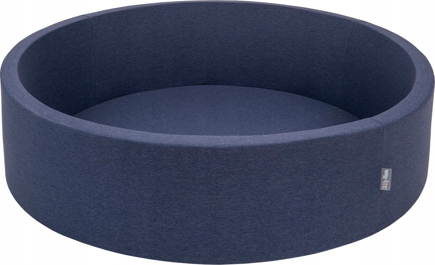 KiddyMoon Suchy basen okrągły z piłeczkami 7cm 120x30 granatowy: perła-szary-transparent-babyblue-mięta 120x30/1000piłek Zabawka basen piankowy