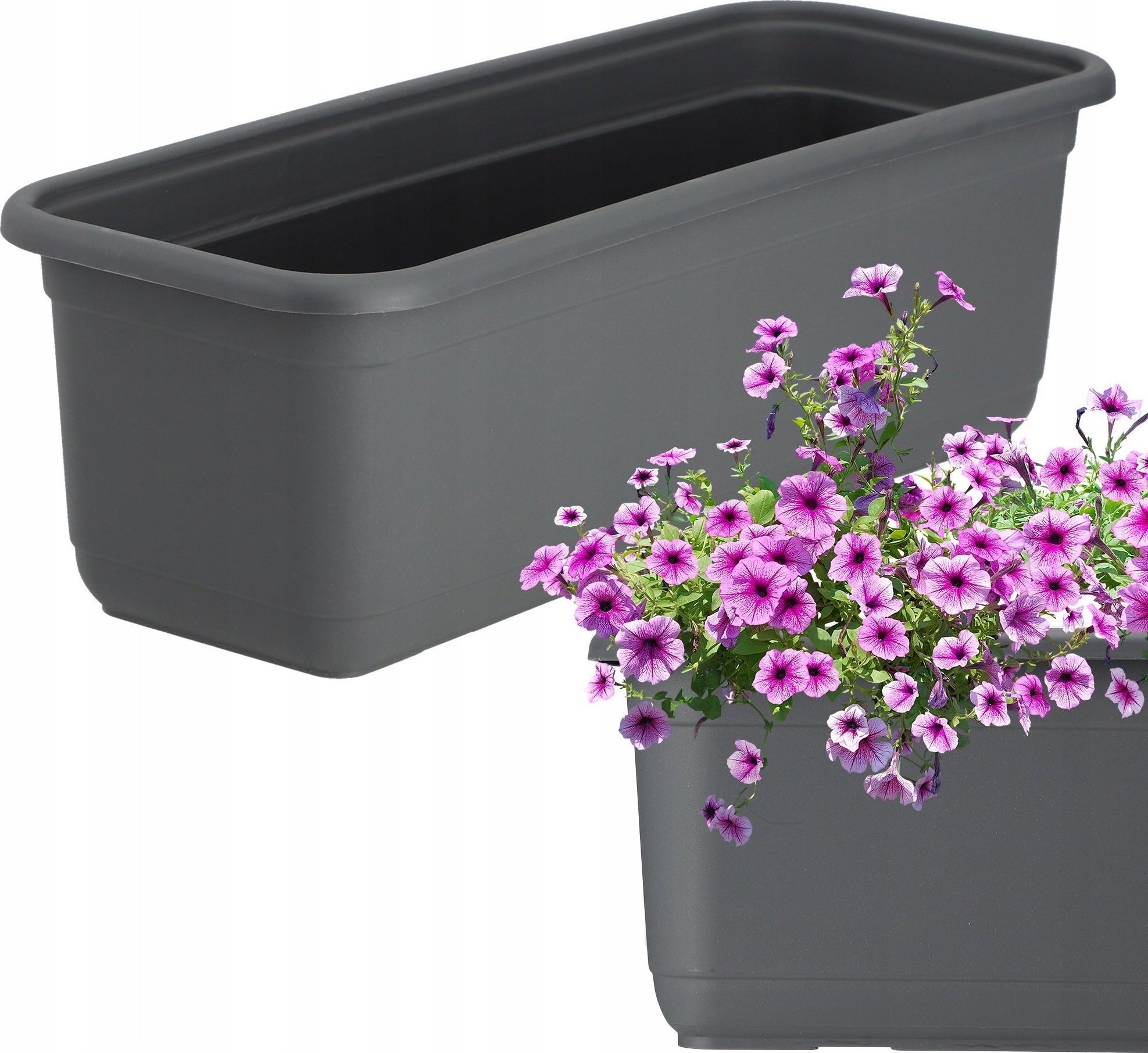 Kadax KADAX Doniczka Skrzynka Balkonowa 40cm Antracyt