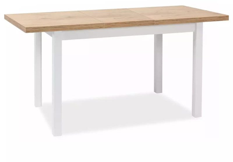 Stół kuchenny ADAM 120(160)x68 dąb lancelot/biały mat Signal