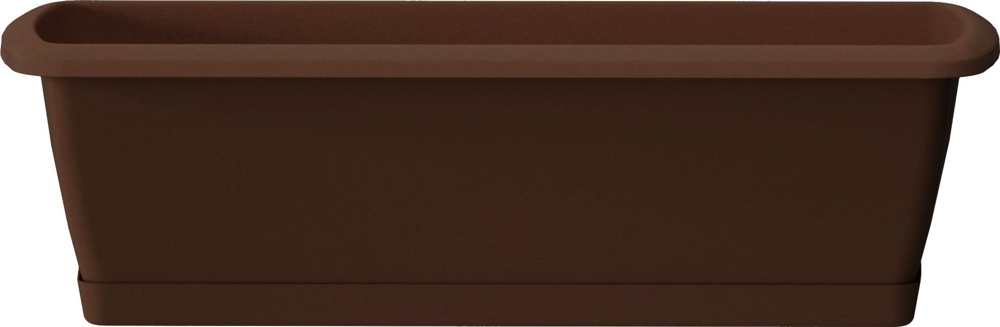Prosperplast Skrzynka balkonowa RESPANA SET ISE500P-R222, Doniczka prostokątna 49x18 cm, Kolor Brązowy, Prosperplast