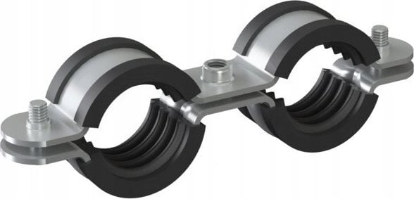 Obejma podwójna UDG z okładziną 1 (31-34mm) BK M8 ocynk